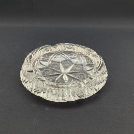 Винтажная пепельница, хрусталь, диаметр 17 см.  СССР