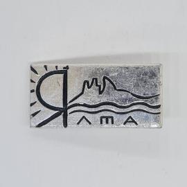 Значок СССР, ялта, солнце и море, горы, надпись ялта, советский и винтажный