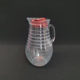 Винтажный кувшин, стекло пластик 2.1 л, потертости, СССР