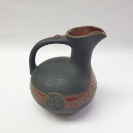 Винтажный кувшин, керамика рельефный декор глазурь 1.35 л, СССР