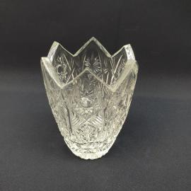 Винтажная ваза Монарх Дятьковский завод , хрусталь, высота 16 см, винтаж СССР