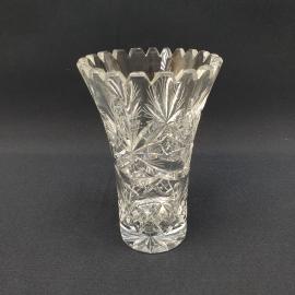 Винтажная ваза , хрусталь, высота 15 см, винтаж СССР