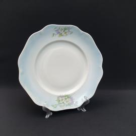 Винтажная столовая тарелка Красный фарфорист, фарфор золочение 25 см, СССР