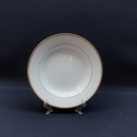 Тарелка суповая , фарфор позолота 22 см, винтаж СССР