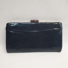 Винтажный женский клатч 40-50 годы, 21х11 см, лакированная кожа дефект уголков, следы времени, СССР