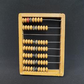 Винтажный деревянные счеты 18х13 см, деревянные костяшки, СССР.