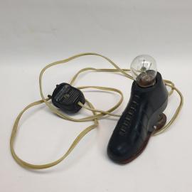 Винтажный ночник футбольная бутса, рабочий, СССР.