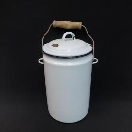 Винтажный эмалированный бидон на 3 литра, СССР.