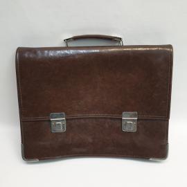 Винтажный портфель 37х28 см, лакированная кожа, СССР.