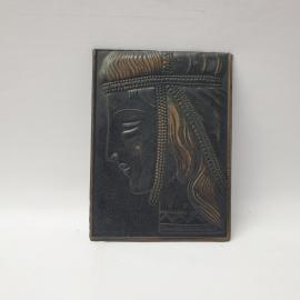 Винтажная чеканка Русская краса, размеры 14х20 см, СССР