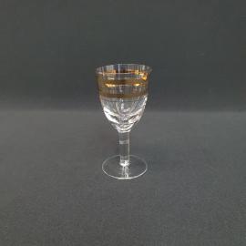 Винтажная рюмка, стекло золочение 80 мл, высота 115 мм, СССР