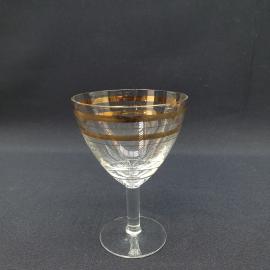 Бокал 15 см, стекло, позолота, 200 мл. Винтаж, СССР.