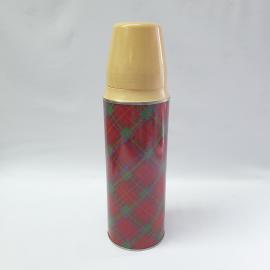 Винтажный термос на 1 литр с стеклянной колбой с хранения, СССР.