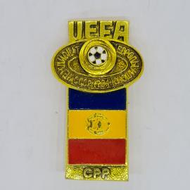 Значок СССР uefa чемпионат европы мк всесоюзный юношеский спартак румыния cpr, советский и винтажный