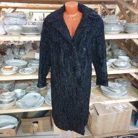 Винтажная каракулевая шуба, длина 96 см, полуобхват груди 53 см, СССР.