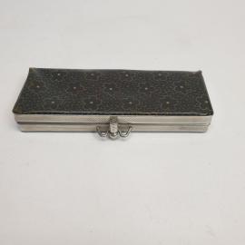 Винтажный кошелек 6х14 см,  лакированная кожа, металлическая фурнитура, следы времени, СССР