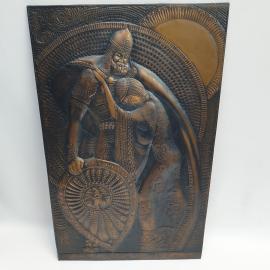 Винтажная чеканка 37х60 см, Витязь и дева. СССР
