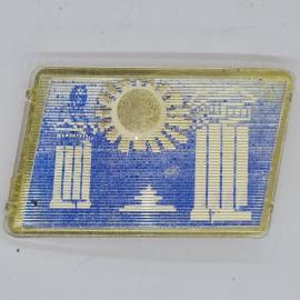 Значок СССР ессентуки, колоннада и солнце, голубой пластик, курортный, советский и винтажный