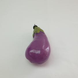 Винтажная елочная игрушка Баклажан 9 см, СССР.