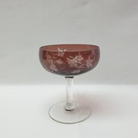 Винтажный бокал  150 мл, цветное стекло,резка СССР