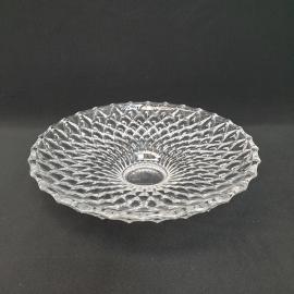 Винтажное хрустальное блюдо 30 см, высота 7 см, СССР.