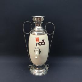 Винтажный сифон - самовар для газированной воды, не рабочий для декора, металл, высота 36 см. СССР