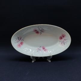 Селедочница Польша, фарфор деколь,позолота , 25х14 см, винтаж СССР