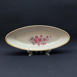 Селедочница 30х12 см Дулево, фарфор, деколь. Винтаж СССР