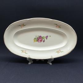 Селедочница Конаково, фаянс деколь 30х17 см, винтаж СССР