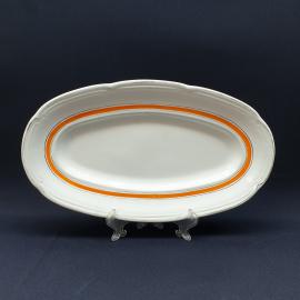 Селедочница Конаково, фаянс деколь 30х17 см, винтаж СССР