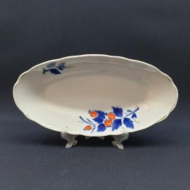 Селедочница Коростень, фарфор , роспись, 26х14 см, винтаж СССР