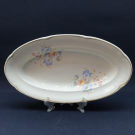 Селедочница Конаково, фаянс деколь 30х16.5 см, винтаж СССР