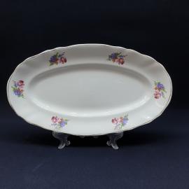 Селедочница Конаково, фаянс деколь 30х17 см, винтаж СССР