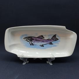 Селедочница Вербилки, фарфор деколь , 28х13 мм, винтаж СССР