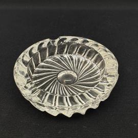 Винтажная хрустальная пепельница, 14х4 см. СССР.