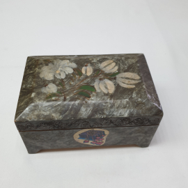 Винтажная шкатулка 14х10, дерево, роспись, следы времени. СССР