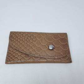 Винтажный кошелек-монетница 7х11 см, кожа,металлическая фурнитура,следы времени, СССР