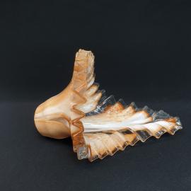 Винтажный плафон 25 см, гутное стекло, диам. посад. места 4.5 см, СССР.