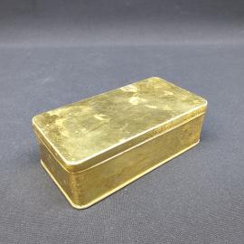 Винтажная коробка для мелочей 7х14, металл, следы времени.