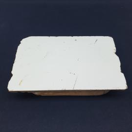 Антикварный белоглиняный печной изразец с румпой и спицей П.А.Будников,Смоленск. Царская Россия