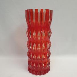 Винтажная ваза для цветов Колизей 24 см 1 литр, цветное стекло, СССР.