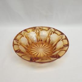 Винтажная конфетница 250 мл, цветное стекло, СССР.