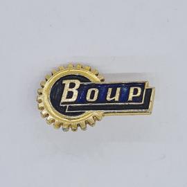 Значок СССР воир, шестерня и синяя эмаль, оригинальный промышленный стиль, советский и винтажный