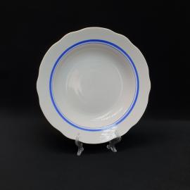 Винтажная суповая тарелка Дулево, фарфор 24 см, СССР