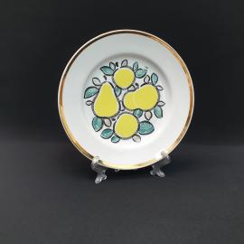 Винтажная десертная тарелка Пролетарий, фарфор деколь золочение 195 мм, СССР