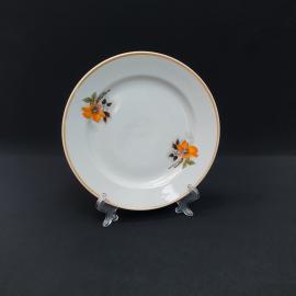 Винтажная десертная тарелка Дулево, фарфор деколь 175 мм, Россия