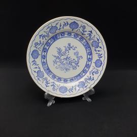 Винтажная десертная тарелка Будт, фаянс деколь 18 см, СССР