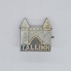 Значок СССР tallinn, ворота старого города, архитектура, эмаль, металлический, советский и винтажный