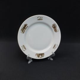 Винтажная десертная тарелка Пролетарий, фарфор деколь 175 мм, СССР