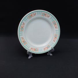 Винтажная десертная тарелка Конаково, фаянс роспись 175 мм, СССР